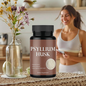 Suplemento de fibra en polvo de cáscara de psyllium OEM suplemento de fibra alimentaria orgánica para culturismo Cápsula de cáscara de semilla de psyllium - Product Image 1
