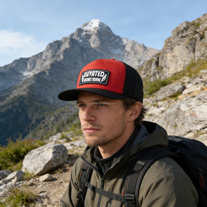 Casquette de baseball personnalisée imperméable à 5 panneaux découpés au laser, perforée, respirante, avec logo en caoutchouc pour les sports de plein air - Product Image 4