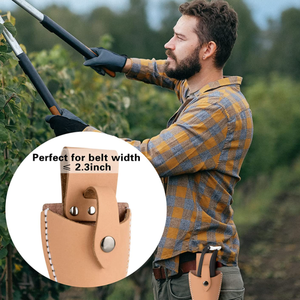 पु चमड़े के शीथ पाउच धारक प्रuner उपकरण पाउच बगीचे की छंटाई पेयर्स कैंची भंडारण बैग होल्स्टर - Product Image 3