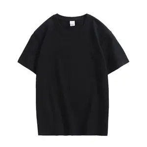 YKH 200 GSM Pure Cotton Pre-shrunk Custom Logo Mandarin Collar Plain Oversized Men's T-Shirts Manufacturer