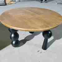 Table basse DISHI au design créatif en forme de gourde, table d'appoint pour salon, table basse nordique en bois massif et bois d'hévéa