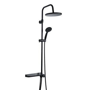 Ensemble de douche en laiton noir personnalisé Système de douche de plafond professionnel de style italien Ensemble de douche classique en acier inoxydable 304 - Product Image 3