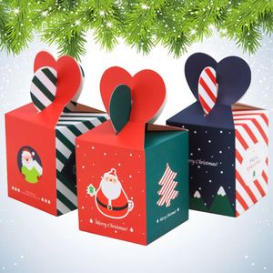 Small Size Merry Christmas Box for an Apple Wrapping Candy Gift Box Packaging Foldable Box