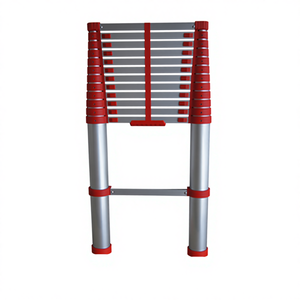 บันไ<span class=keywords><strong>ด</strong></span>อลูมิเนียมยื<span class=keywords><strong>ด</strong></span>หดได้สีแ<span class=keywords><strong>ด</strong></span>งใหม่ ขนาด 3.8 เมตร 12.5 ฟุต พร้อมสายรั<span class=keywords><strong>ด</strong></span> 12 ขั้น บันไ<span class=keywords><strong>ด</strong></span>ตรง - Product Image 1