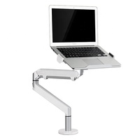 Moniteur à écran simple avec bras pneumatique et support d'ordinateur, fonction pivotante multidimensionnel en Aluminium