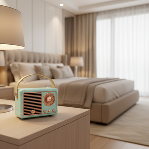 Haut-parleur <span class=keywords><strong>Bluetooth</strong></span> rétro 2026 au style classique vintage, Boombox à volume élevé, <span class=keywords><strong>connexion</strong></span> sans fil, lecteur de carte TF et MP3 - Product Image 1
