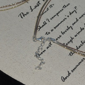 Collier à chaîne unique en argent pur S925, design vintage antique, tendance, avec perles contrastées, style empilable - Product Image 4