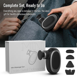 Оптовый поставщик: Портативный карманный массажер-пистолет для глубокого вибрационного массажа мышц тела, мини-массажер для снятия боли при тренировках - Product Image 3