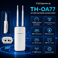 Punto de Acceso WiFi para Exteriores TODAHIKA TH-OA77 con Chipset Qualcomm AC1200, AP Inalámbrico de Doble Banda