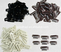 Pinces à cheveux en gros pour perruques, clips à pression à 10 dents avec dos en silicone pour extensions capillaires, 4 couleurs disponibles