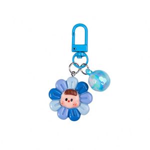 Acrylic Flower Keychain Flower Resin <b>Key</b> <b>Chains</b> Cartoon Cute Women Girl Keyring Phone Headphone Charm Pendant Sunflower Keychain - Product Image 5