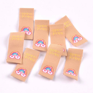 May mặc may phụ kiện quần áo túi giày thẻ hàng thủ công cung cấp đáng yêu cầu vồng mô hình thêu nhãn - Product Image 3