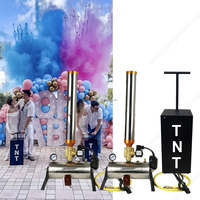 Écologique Électronique Noir Télécommande Confettis Poudre Canon En Plein Air Partie Popper Spray pour Mariage Nouvel An Feux D'artifice