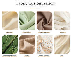 Robe en coton moka pour femmes manches d'été chemise de nuit solide impression numérique personnalisation en gros robe en tissu de fromage à vendre - Product Image 6