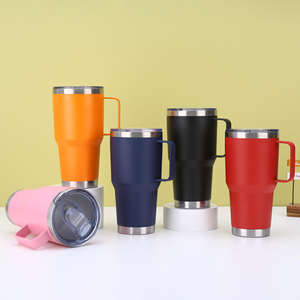 Tasse thermos extérieure en acier inoxydable 304 de 30oz tasse à café de voyage isolée sous vide avec poignée gobelets en acier inoxydable de qualité supérieure - Product Image 5
