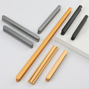 Furniture Handles <b>Gold</b> and Black Kitchen Cabinet <b>Pulls</b> Wardrobe Handle <b>Drawer</b> Knobs New Innovation Very Practical - Product Image 2