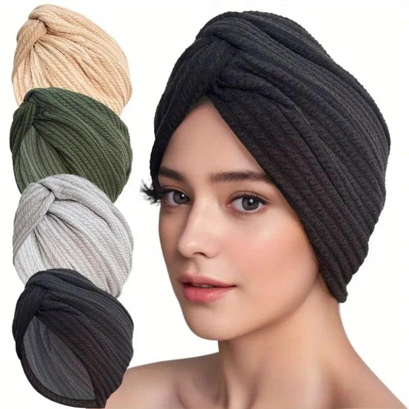 여성용 보헤미안 머리띠 모자 이슬람 십자가 꼬인 탄성 머리띠 모자 패션 다용도 따뜻한 화학 요법 모자 라마단 선물