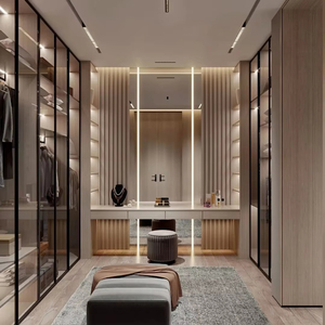 Ensemble de chambre à coucher moderne et luxueux personnalisé, armoire en pierre écologique pour appartement, service d'achat au prix direct usine - Product Image 3