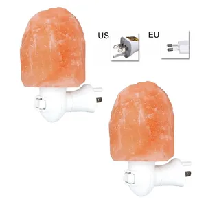 Großhandel Natur kristall Wand lampe Pink Rock Himalaya Salz Nachtlicht US/EU Plug Mini Himalaya Salz lampen Großhandel