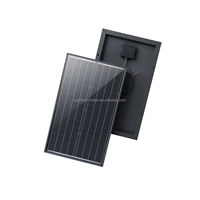 Usine vente renforcé noir complet 30W 18V cellules monocristallines verre 12V 10W 20W 40W 50W PV panneau solaire pour les lumières de moniteur