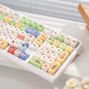 Tastiera Meccanica RGB Personalizzata YG102 a Tripla Modalità con Vari Tipi di Keycaps Cartoon MOG/Mao, Personalizzata per Ragazze e Uso in Ufficio - Product Image 3