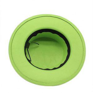 Chapeau Fedora en feutre à large bord unisexe personnalisé avec logo sur mesure, chapeau en feutre de laine à large bord pour l'hiver, vente en gros - Product Image 6