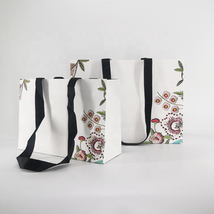 Sáng Tạo Sang Trọng Ngà Tông Nghệ Thuật Túi Giấy Với Ưa Thích Logo Màu Trắng Và Khác Nhau Xử Lý Các Loại Đặc Biệt Quà Tặng Giấy Túi - Product Image 5