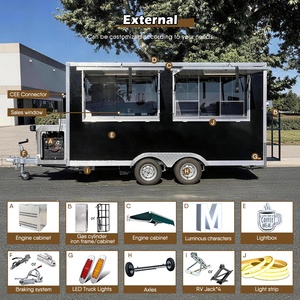 <span class=keywords><strong>Remolque</strong></span> de Comida Personalizado JINLIJING con Certificación DOT, Totalmente Equipado, Cocina Móvil para Hot Dogs, Pizza, Café, Helados - Product Image 5