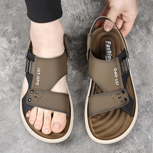 Sandales décontractées d'été pour hommes JST QPQ, semelle plate et souple, kaki, noir, gris, tailles 40 41 42 43 44 45 46 47 48 49 50 - Product Image 3