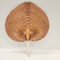 Éventail en bambou naturel écologique de nombreuses couleurs en forme de coeur pour l'artisanat Décoration murale de la maison Cadeaux de mariage de plage pour les demoiselles d'honneur