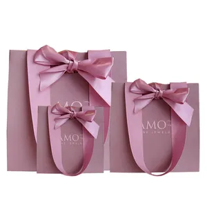 Maßge schneiderte rosa Papier Geschenkt üten, billig, individuell bedruckt, Luxus, Einzelhandel