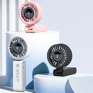 Ventilador de Mano Portátil USB con Batería, Cinco Velocidades, Refrigeración de Aire para Verano, Plegable, Mini Ventilador para Uso Doméstico y en Hoteles, Operación en Inglés - Product Image 1