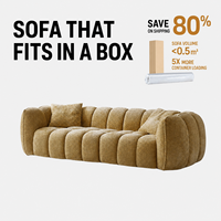 Canapé moderne en tissu bouclé compressé, 1 place, 3 places, gain de place, rembourré, pour salon, livraison facile
