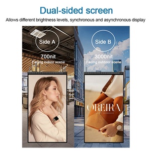 Pantalla LCD ultradelgada de 43/55/65" con 3000 nits de alto brillo para escaparates, señalización digital de doble cara. - Product Image 3
