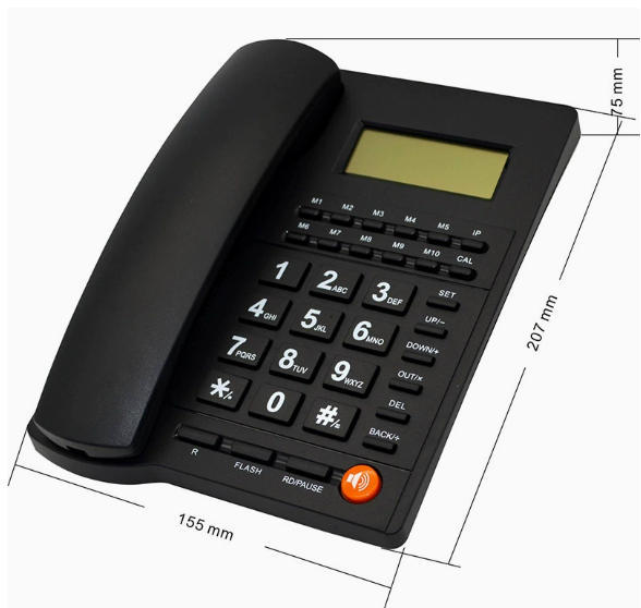 Corded Landline Telephone for Hotel and Home Use with Clear Sound, Speed Dial, Redial and Easy-to-Use Buttons