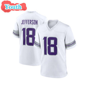 Camisa de Futebol Juvenil Minnesota 18 Justin Jefferson 9 J.J. McCarthy para Crianças, Camiseta Costurada, Presente de Natal Mais Vendido - Product Image 5