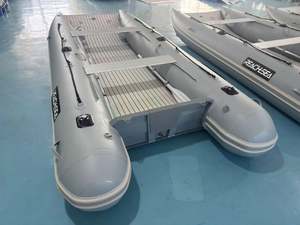 Reachsea Catamarans gonflables gris clair avec pont en EVA pour 6 personnes, 4m, <span class=keywords><strong>pas</strong></span> <span class=keywords><strong>cher</strong></span>, avec transom pour la sécurité - Product Image 3