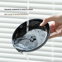 Bol en céramique haut de gamme pour animaux de compagnie avec design surélevé, base antidérapante en silicone, gamelle pour chiens et chats avec support pour petits chiens