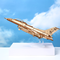 Modèle d'avion de combat militaire en bois 3D à assembler soi-même, vente en gros