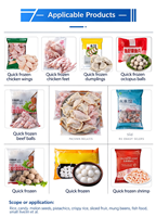 Machine d'emballage automatique pour aliments surgelés avec peseuse multi-têtes 10/14/16 pour boulettes de viande surgelées, fruits de mer surgelés et produits surgelés
