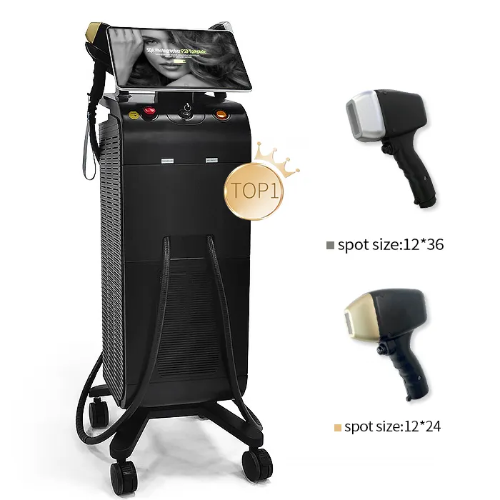 CE Approved 1800W High Handle Power With Free Facial Tip Diode Laser Hair Removal Machine 755+808+1064 3 Wavelength For All Skin