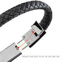 Bracelet de données Micro Usb/type-c en cuir tressé, pour recharge rapide, cordon de chargeur pour téléphone, version internationale