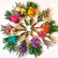 Buket Mini Bunga Kering Gaya Bohemian Laris untuk Pria, Buket Saku Pendamping Pria Terbaik