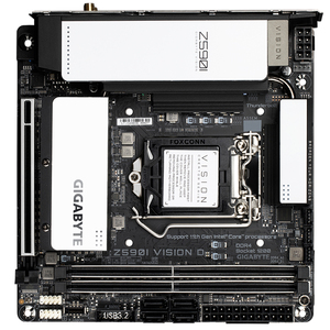 มาเธอร์บอร์ดสีขาวกิกะไบต์วิสัยทัศน์ Z590I D หน่วยความจำ DDR4 64G รองรับเมนบอร์ดเกมซีพียูรุ่น11TH/10th Intel Core - Product Image 2