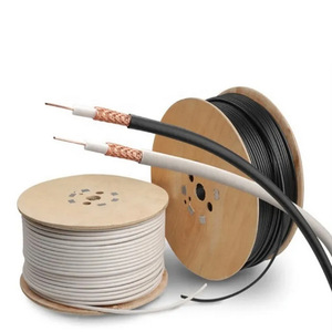 Cable Coaxial RG6 con Conductor Trenzado CCA para Conexión de Alimentación de CCTV, Resistencia a la Tensión de 1000 Libras - Product Image 1