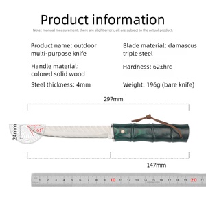 มีดพับยุทธวิธีแบบปรับแต่งได้ Green Bamboo OEM คุณภาพสูง ใบมีดเหล็กกล้าไร้สนิม ด้ามไม้ DIY สำหรับกิจกรรมกลางแจ้ง 1 - Product Image 5