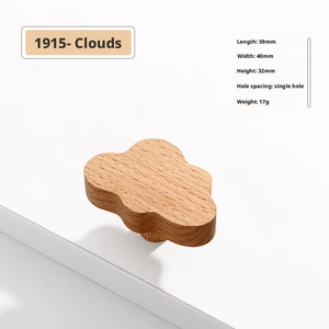 Tirador de Madera Maciza para Puerta de Armario, Cajón o Armario - Diseño Semicircular Moderno y Duradero para Dormitorio, Cocina, Hogar, Bar, Baño, Villa - Product Image 5