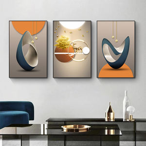 Quadro Murale Astratto Geometrico in Porcellana Cristallina per Decorazione Moderna del Soggiorno - Product Image 5