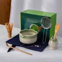 Ensemble de thé Matcha portable et durable, écologique, style Japandi, avec bol et fouet en céramique, pour usage domestique, best-seller transfrontalier