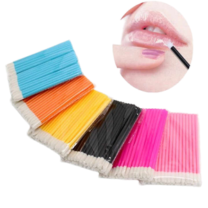 50 unidades de aplicadores desechables de nailon con mango para labios, lápiz labial, brillo labial y limpieza de pestañas - Product Image 3